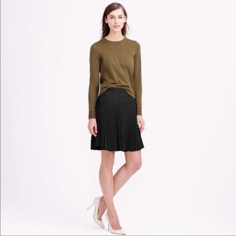 J. Crew Laser Cut Pleated Mini